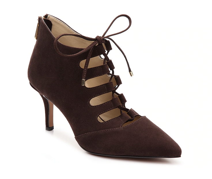 ADRIENNE VITTADINI Women's •Fealy• Ghillie Kid Suede Pump