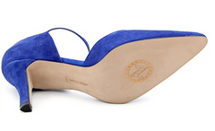 ADRIENNE VITTADINI Women's •Jon• D'Orsay Pump Blue Suede leather 8M