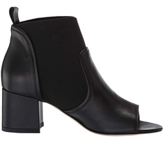 Bettye Muller Women's •Bettina• Peep-toe Ankle Bootie Black Nappa 8.5M