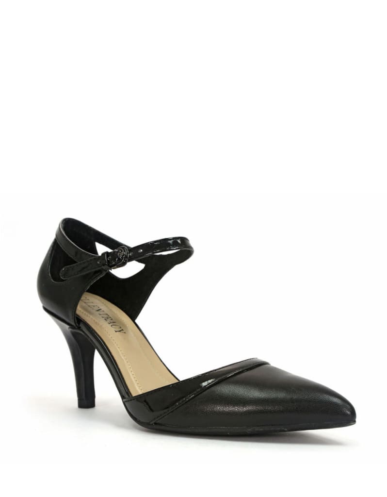 Women's Ellen Tracy - Becca - Smooth Leather & Patent Pump - ShooDog.com