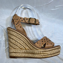JEAN-MICHEL CAZABAT Women's •Ochuli• Rafia Wrapped Wedge Platform - NWD
