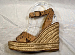 JEAN-MICHEL CAZABAT Women's •Ochuli• Rafia Wrapped Wedge Platform - NWD