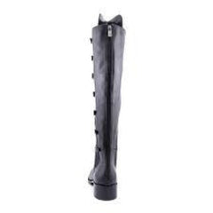 ADRIENNE VITTADINI Women's Tiger 1 •BlackLeather• Harness Knee Boot - ShooDog.com
