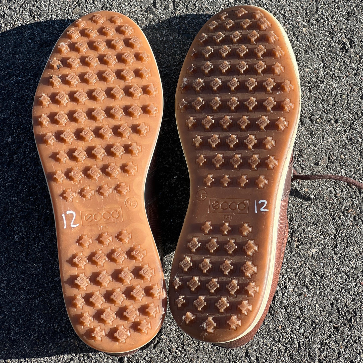 Men’s Ecco Street Premier Cleat-less Golf Shoe 46EU • Brown Reptile Embossed Hydromax  Leather