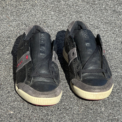 Men’s Ecco Street Premier Cleat-less Golf Shoe 43EU •Black/Red•  Leather