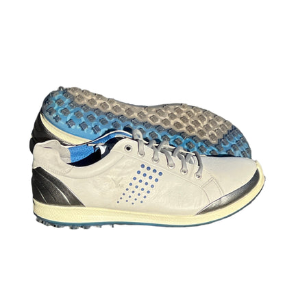 Men’s Ecco  Biom Spikeless Golf Shoes 44EU -Grey/Blue- Hydromax Yak Leather