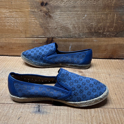 COMFORTIVA Women's •Sifton• Slip-on Espadrille 10M Navy Nubuck Leather