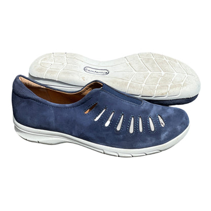 Comfortiva by SoftSpots Women’s •Tinsley•  Comfort Slip on 8.5W Blue Suede
