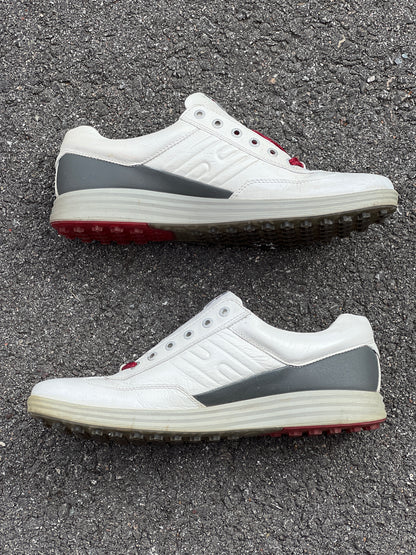 Men’s Ecco  Premier Cleat-less Golf Shoe 46EU •White/ Grey• Hydromax  Leather