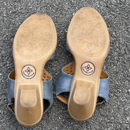 Women’s  Comfortiva Felda Sandal 6.5M Blue Leather