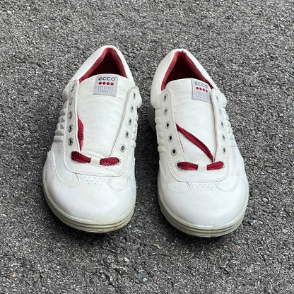 Men’s Ecco  Premier Cleat-less Golf Shoe 45EU •White/ Grey• Hydromax  Leather