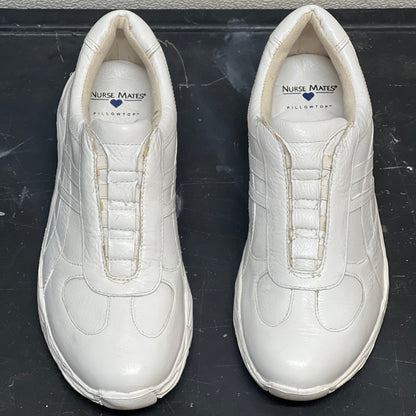 Women’s Nurse Mates Quantum Pillow Top slip on 8.5M White Leather