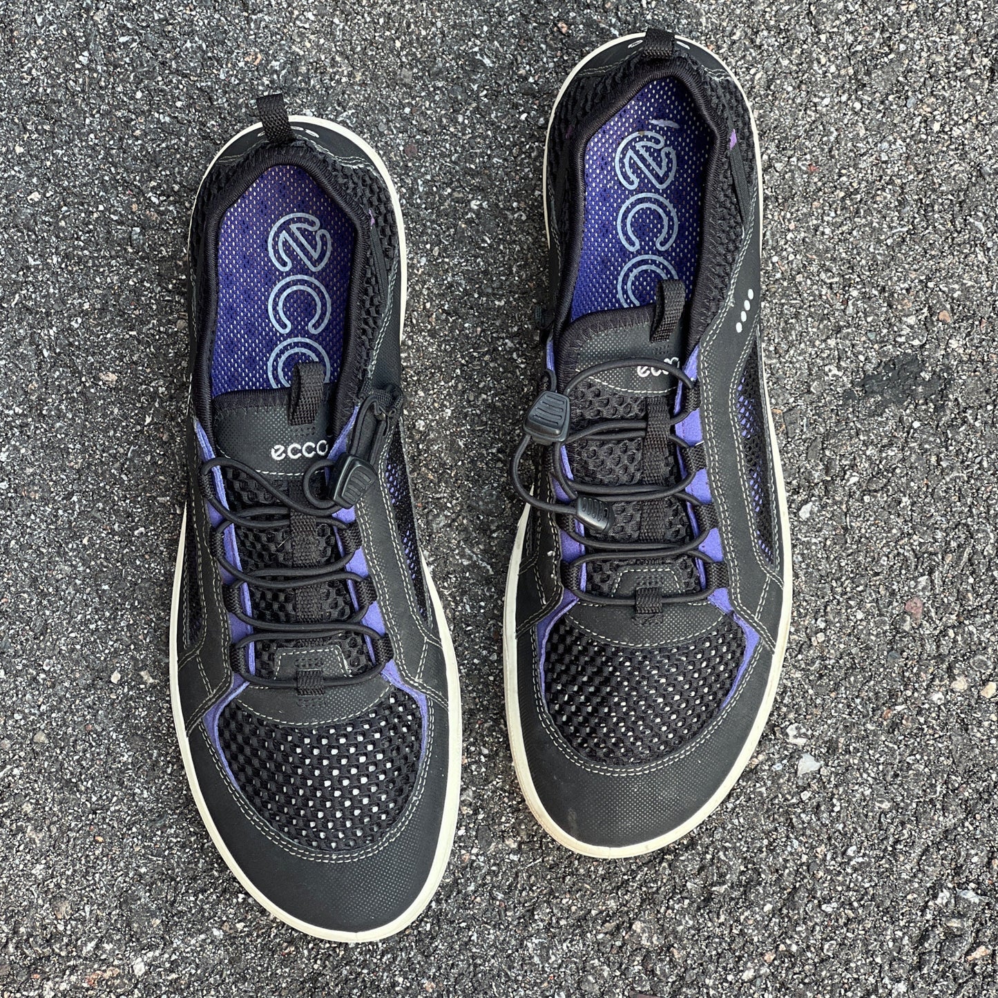 Women’s Ecco Lagoon Mesh Water Sneaker 40EU Black/Purple/White