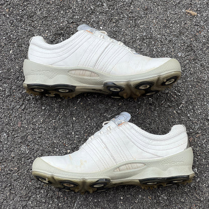Women’s Ecco  Biom spiked Golf Shoes 38EU -white/grey- Hydromax Yak Leather
