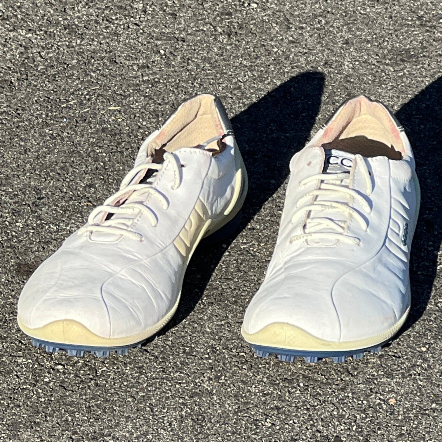 Men’s Ecco  Biom Natural Motion Spikeless Golf Shoes 45EU -White/Blue- Hydromax Leather