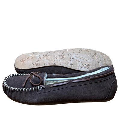 Women's Tamarac by Slippers International •Molly• Red Suede Leather Fleece-lined Moccasin 11