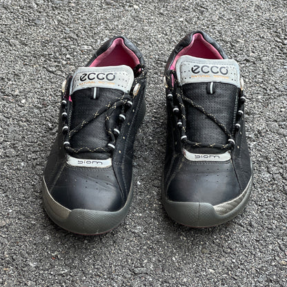 Women’s Ecco  Biom Spikeless Golf Shoes 39EU -Black/Pink- Hydromax Yak Leather