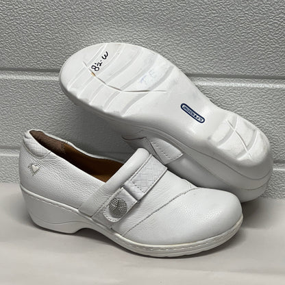 Women’s Nurse Mates Kris pillowTop lightweight Clog 8.5W White Leather