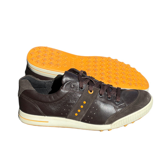 Men’s Ecco Street Premier Cleat-less Golf Shoe 42EU •Black/Citron• Leather