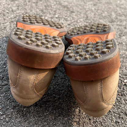 Men’s Ecco Wing-Tip  Cleat-less Golf Shoe 44EU • Taupe NuBuck • Hydromax Leather