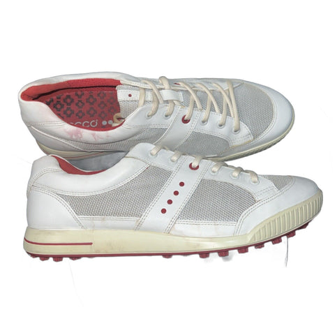 Men’s Ecco Street Premier Spikeless golf shoes  46EU White/ Red