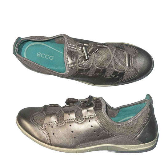 Women’s ECCO Bluma Toggle Lace  Slip-on  40EU Champagne Metallic Leather