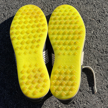 Men’s Ecco Street Premier Cleat-less Golf Shoe 46EU • Black/White/Citron • Leather