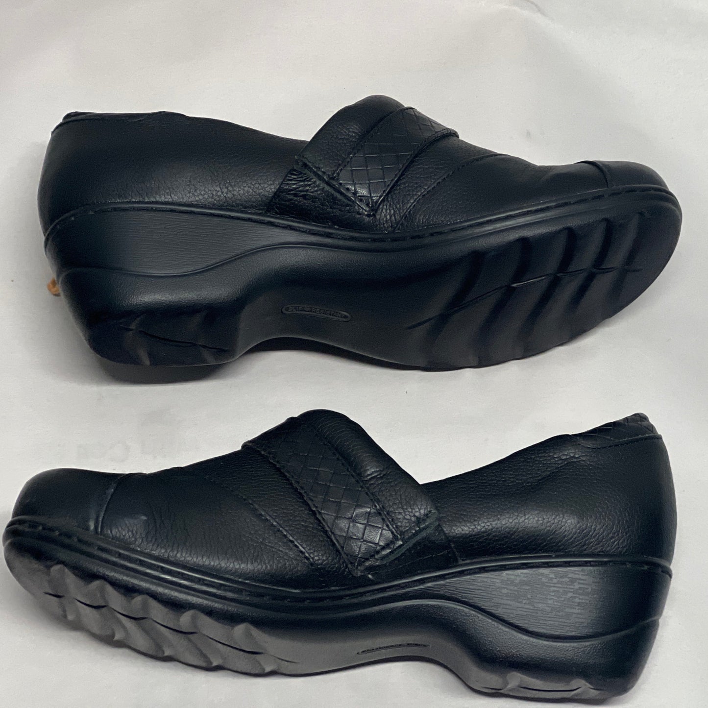 Women’s Nurse Mates Kris Pillow-top lightwiect Comfort  Clog 11M Black leather
