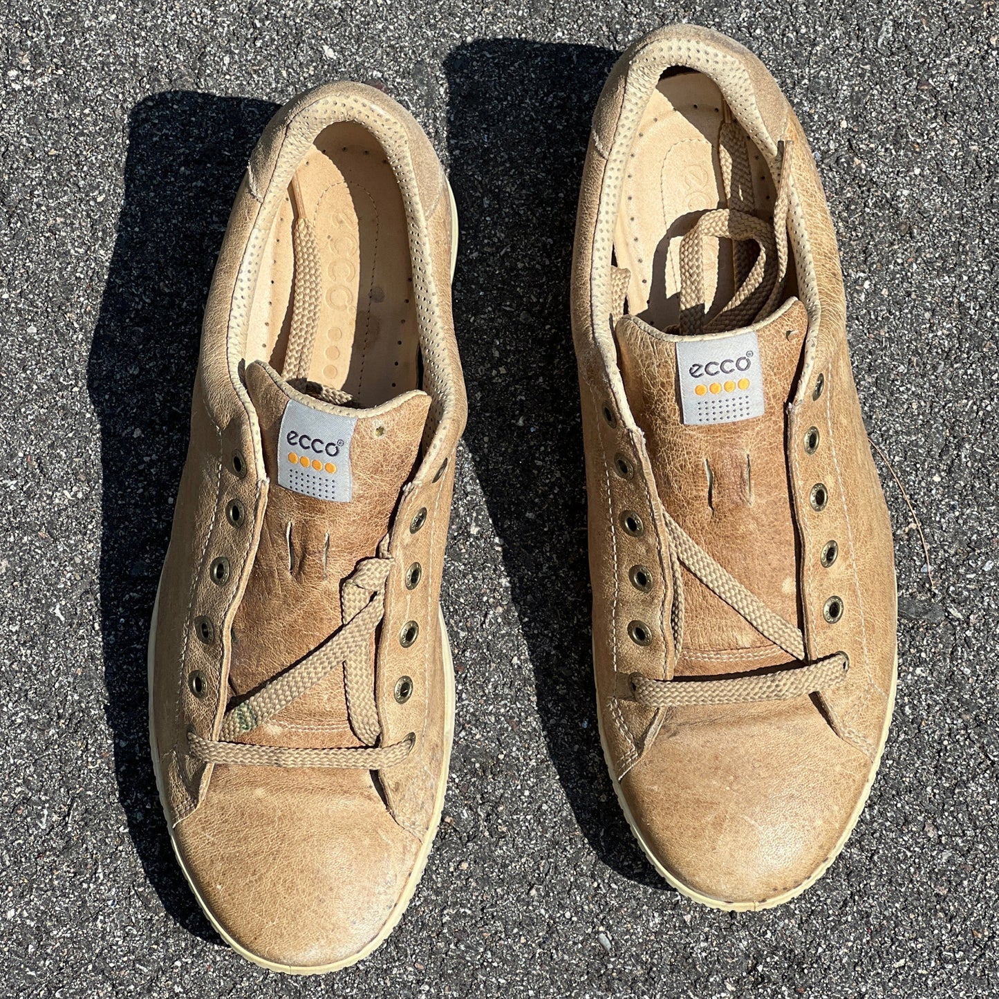 Men’s Ecco Street Premier Cleat-less Golf Shoe 45EU • Tan Leather