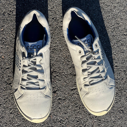 Men’s Ecco  Biom Spikeless Golf Shoes 44EU -Grey/Blue- Hydromax Yak Leather