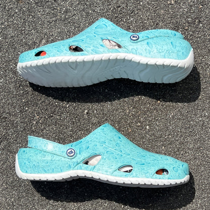 Men’s •Quarky•   EVA Clog  Size 13 White/ Blue Splash