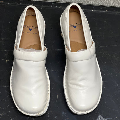 Women’s Nurse Mates Halle  Pillow Top Clog  8M White Leather