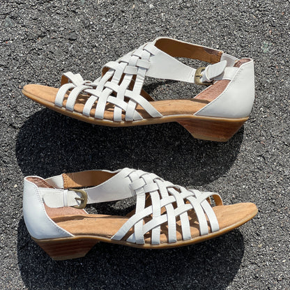 Comfortiva Women's •Rita• Huarache 8M White  leather