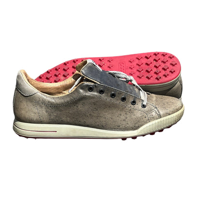 Men’s Ecco Street Premier Cleat-less Golf Shoe 45EU • Khaki • Hydromax Leather