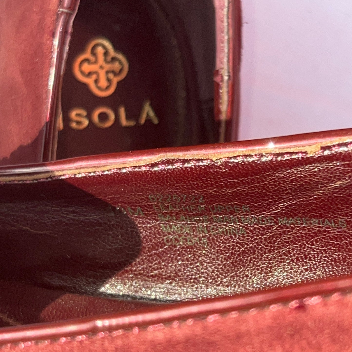 Woman’s Isola •Donna• Jeweled Smoking Shoe 10M Maroon Suede Leather