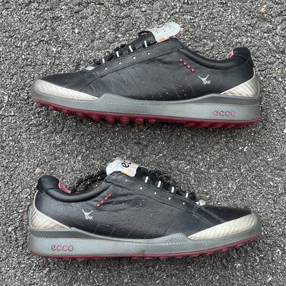 Women’s Ecco  Biom Spikeless Golf Shoes 39EU -Black/Pink- Hydromax Yak Leather