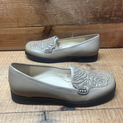 Taryn Rose  • Jennifer • Slip-on Embellished Vamp 6M Tan Leather