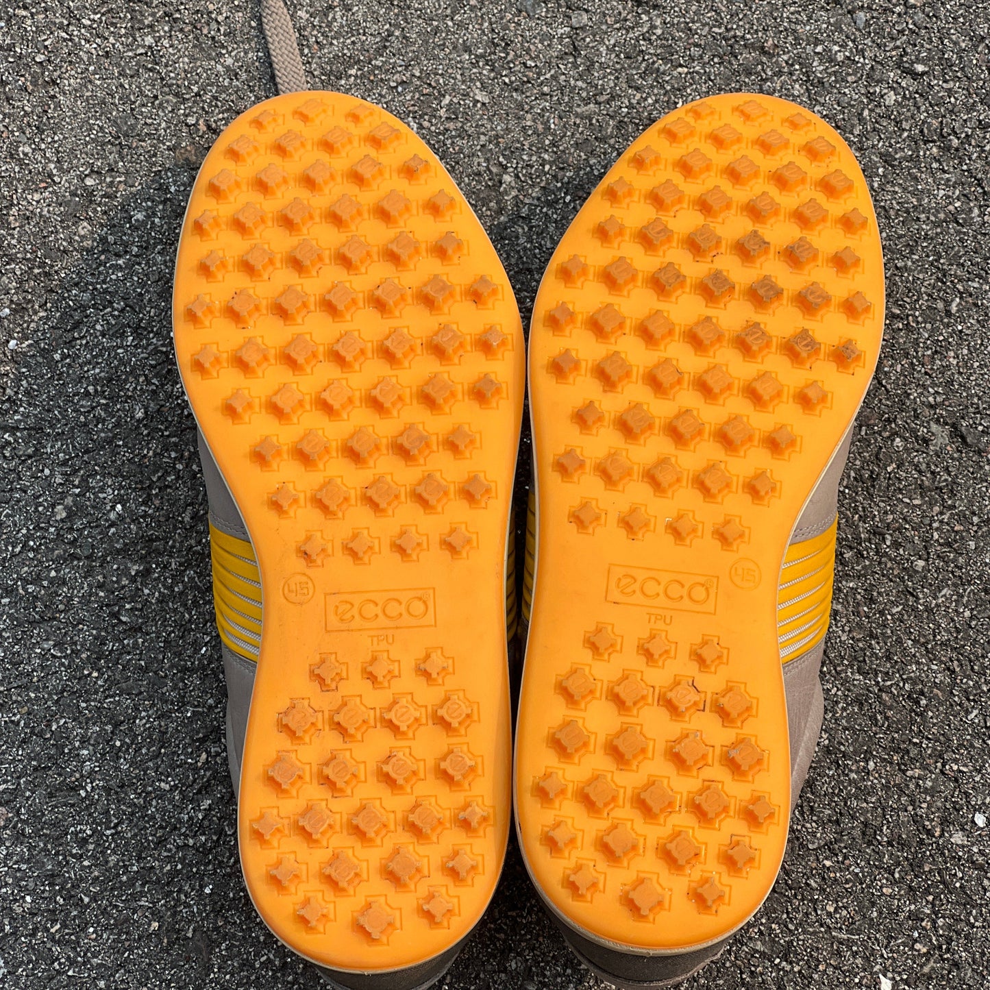 Men’s Ecco Street Premier Cleat-less Golf Shoe 45EU • Grey/Citron • Leather