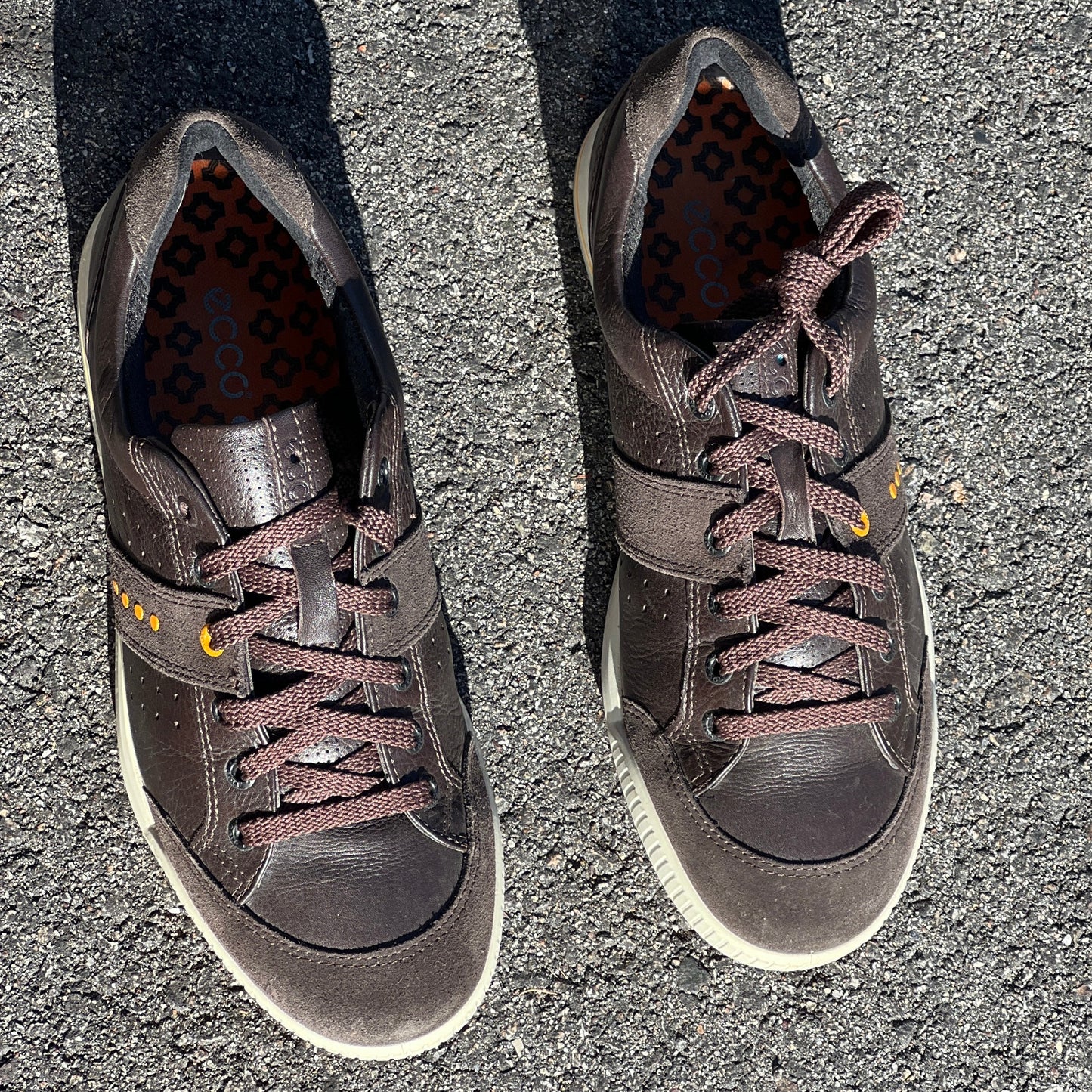 Men’s Ecco Street Premier Cleat-less Golf Shoe 42EU •Black/Citron• Leather