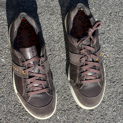 Men’s Ecco Street Premier Cleat-less Golf Shoe 42EU •Black/Citron• Leather