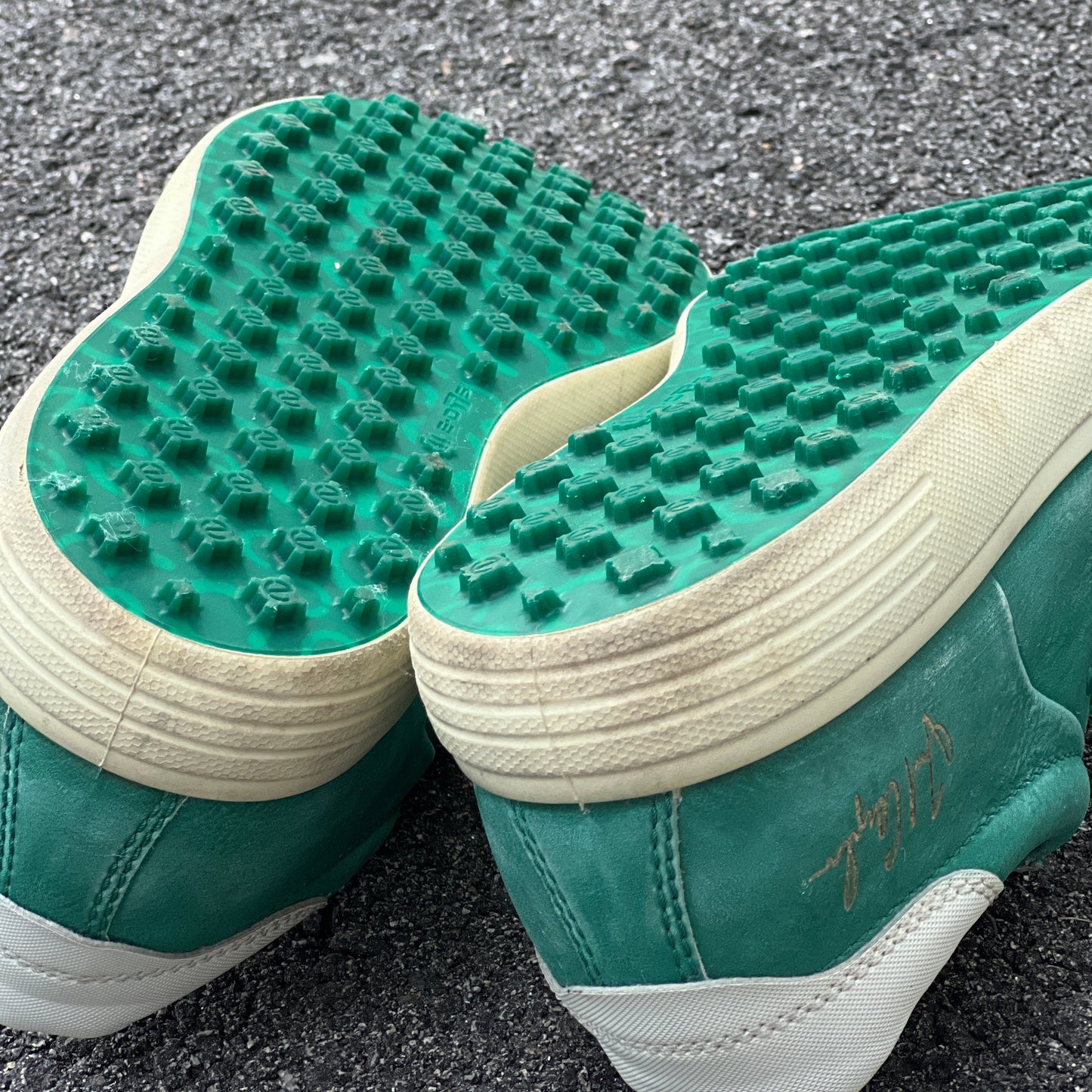 Men’s Ecco •Fred Couples Masters• Street Premier Cleat-less Golf Shoe 44EU • Green Hydromax Leather