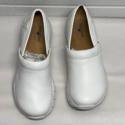 Women’s Nurse Mates Libby pillowTop lightweight Clog 9M White Leather