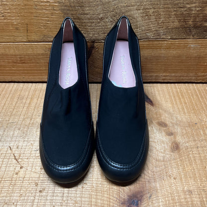 Taryn Rose •Tanna •Slip-on Pump 6M  Black Stretch Fabric/Leather