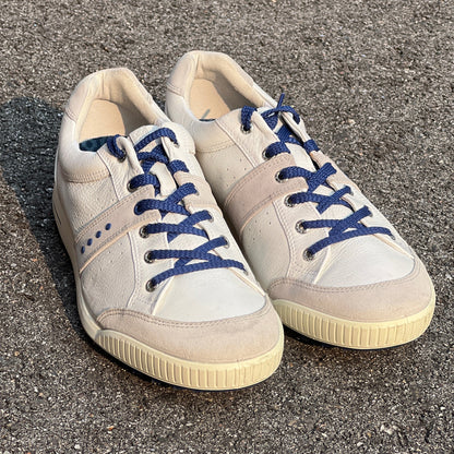 Men’s Ecco Street Premier Cleat-less Golf Shoe 46EU •White/Blue• Leather