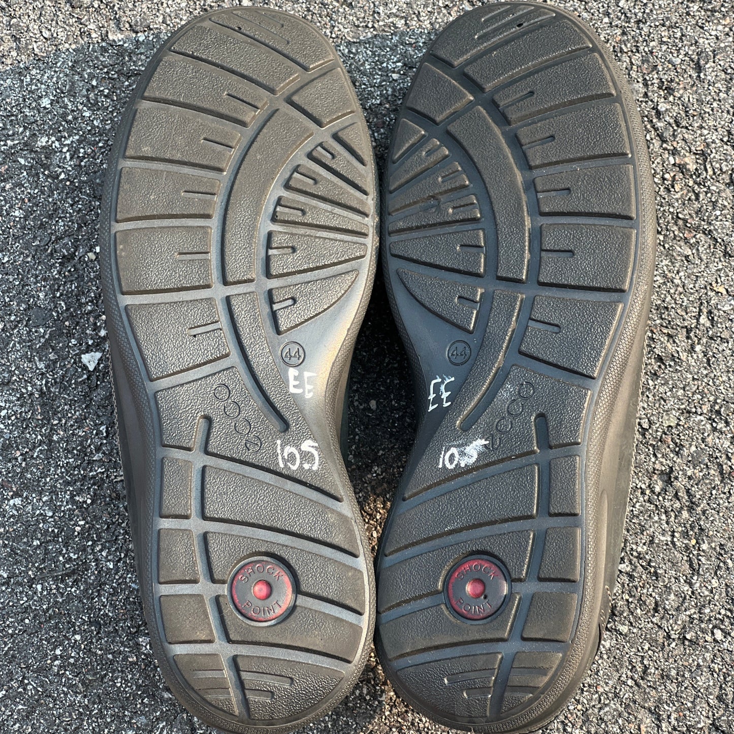 Men’s Ecco Twin Gored Slip-on  Comfort Casual 44EU •Black NuBuck Leather • Made in Portugal