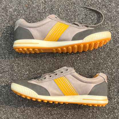 Men’s Ecco Street Premier Cleat-less Golf Shoe 45EU • Grey/Citron • Leather