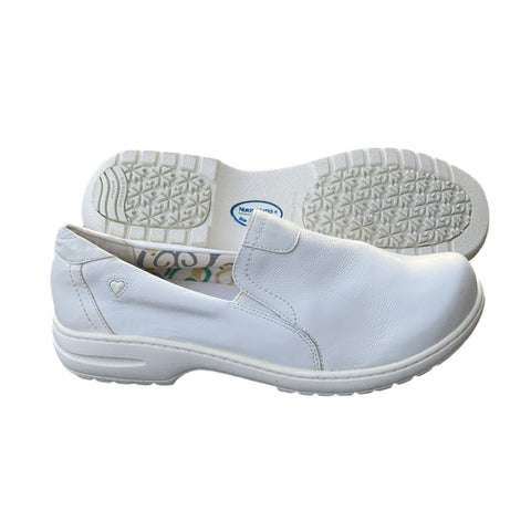 Women's  NURSE MATES  •Meredith•  Gored Slip-on 9.5W  White Leather