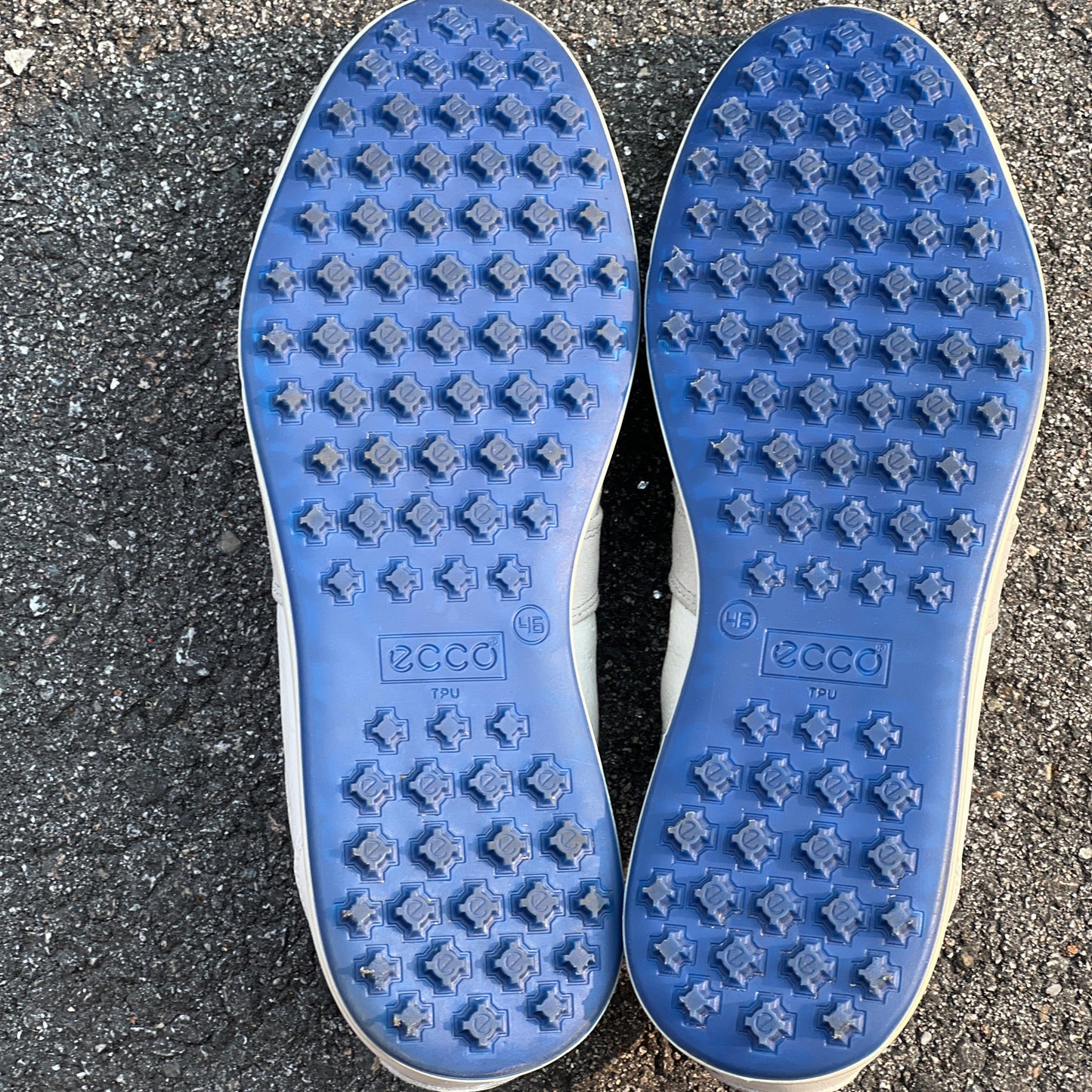 Men’s Ecco Street Premier Cleat-less Golf Shoe 46EU •White/Blue• Leather