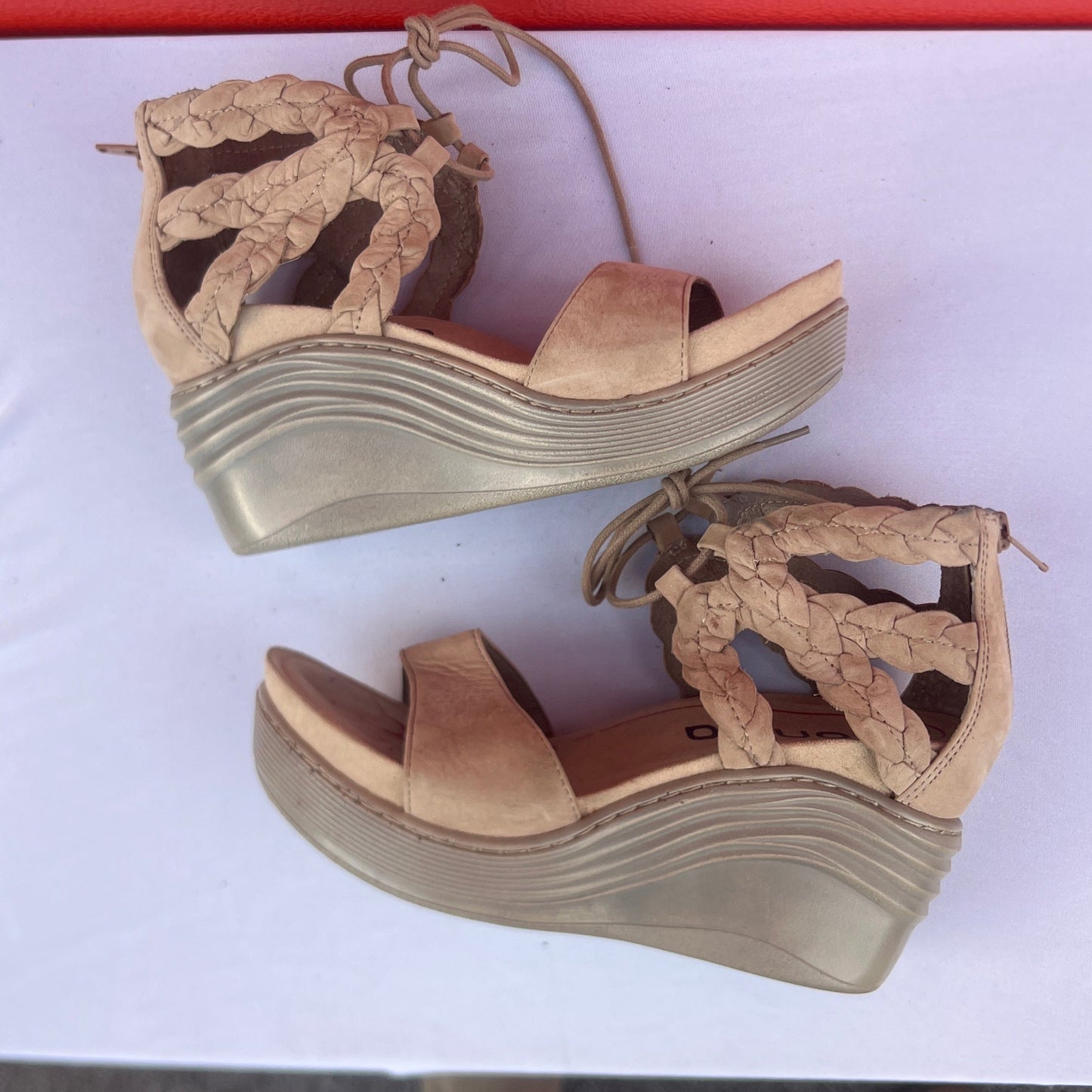Woman’s Bionica  Sunset Platform Sandal 6M Baywater Nubuck leather