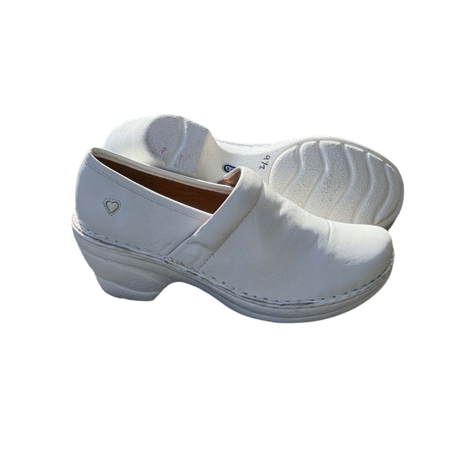 Women’s Nurse Mates Halle  Pillow Top Clog  9.5M White Leather